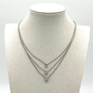 Native American Liquid Silver 925 Necklace Layered Pendant‎ Necklace Sterling